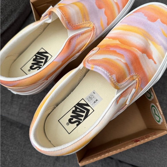 Vans Classic Slip On Festival Dream Canvas Multi Shoes Pink Orange Womens 8.5 - Picture 4 of 7
